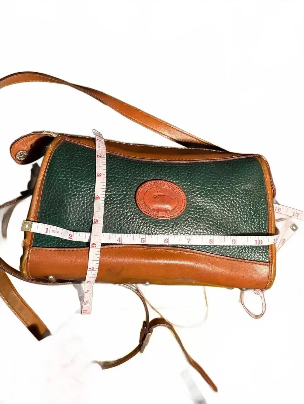 Vintage Dooney Bourke R19 Green AWL Leather Ba